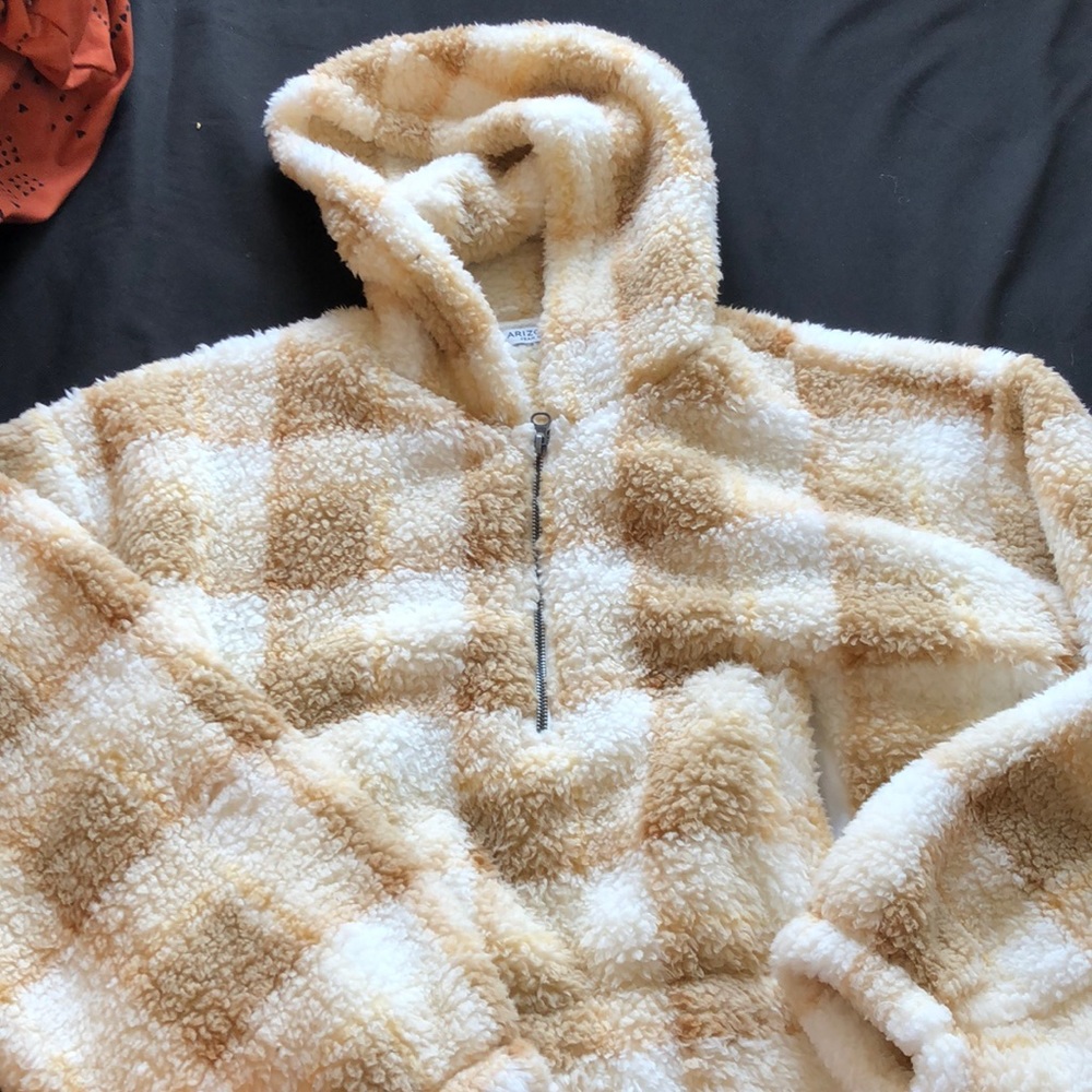 Really fuzzy 1/4 zip sweater